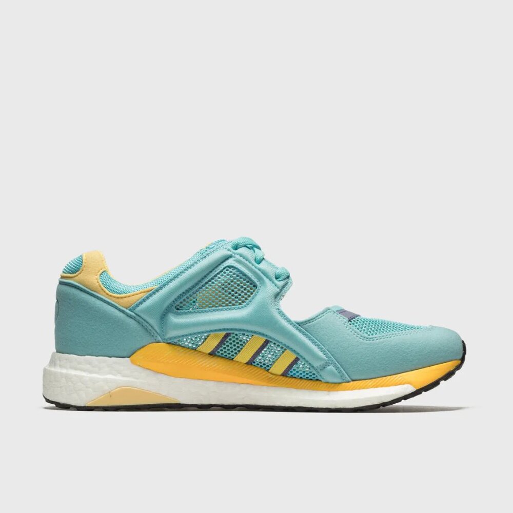 Adidas X Human Race Women's Yellow Ocean Blue‎ EQT Racing Running Shoes Size 10